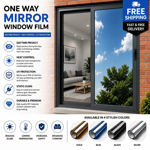 One way mirror reflective - one,
