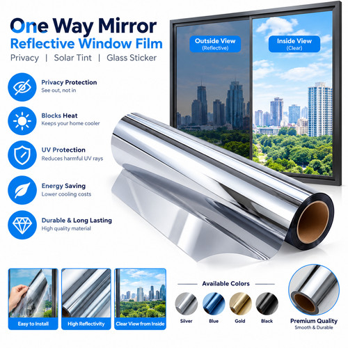 One way mirror - one, reflective
