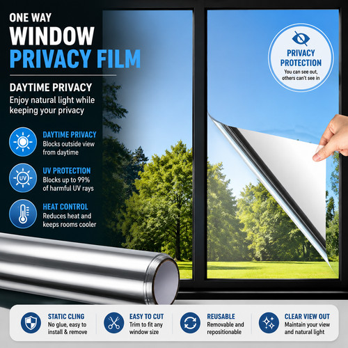 One way mirror window film - one,